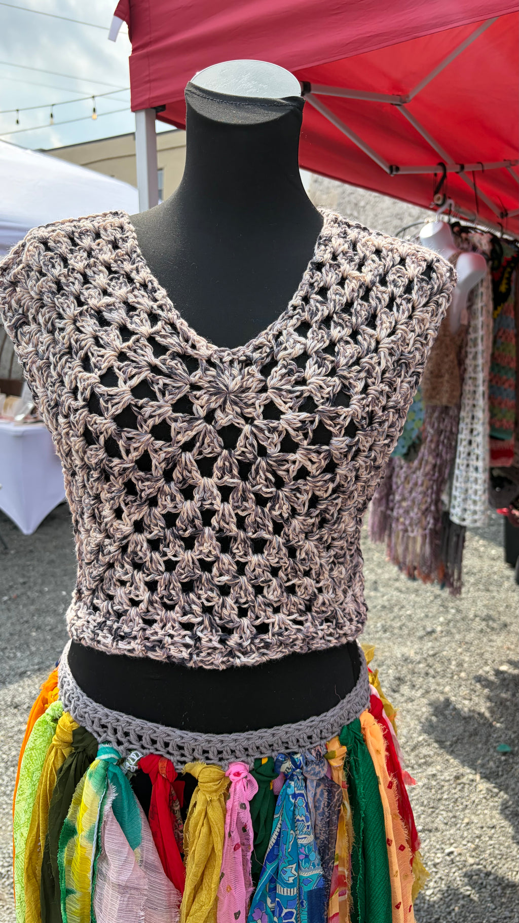 Hexagon cotton Top gray