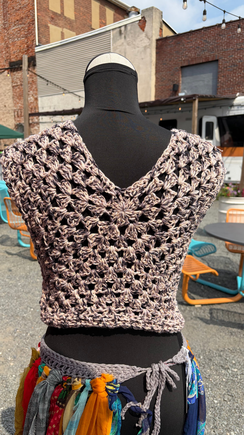 Hexagon cotton Top gray