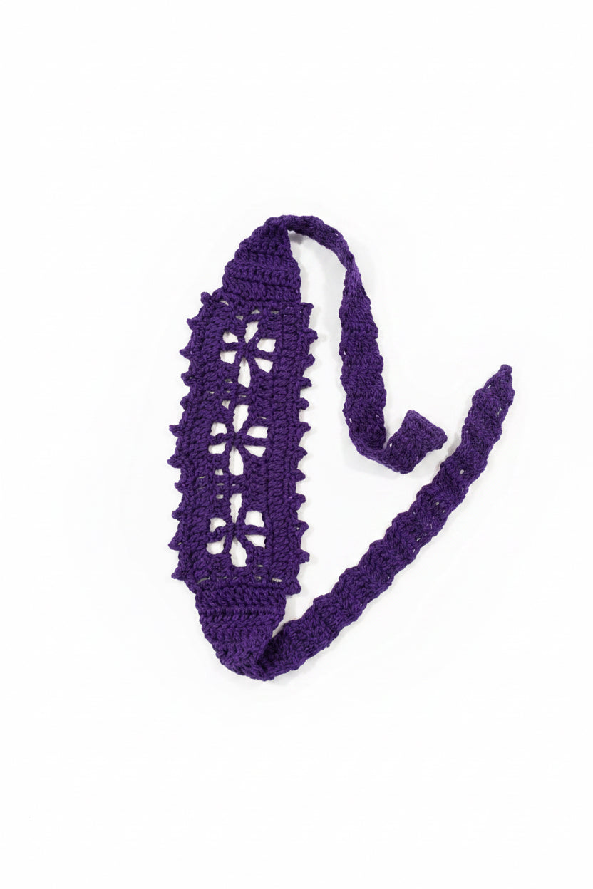 Purple Floral lace  HeadWrap