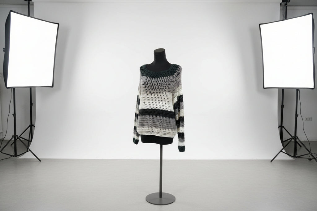 Raglan Sweater black and white