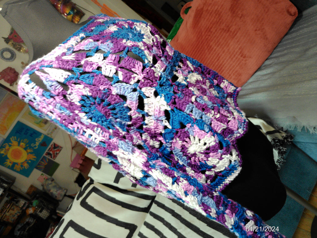 Boho Square sweater purple