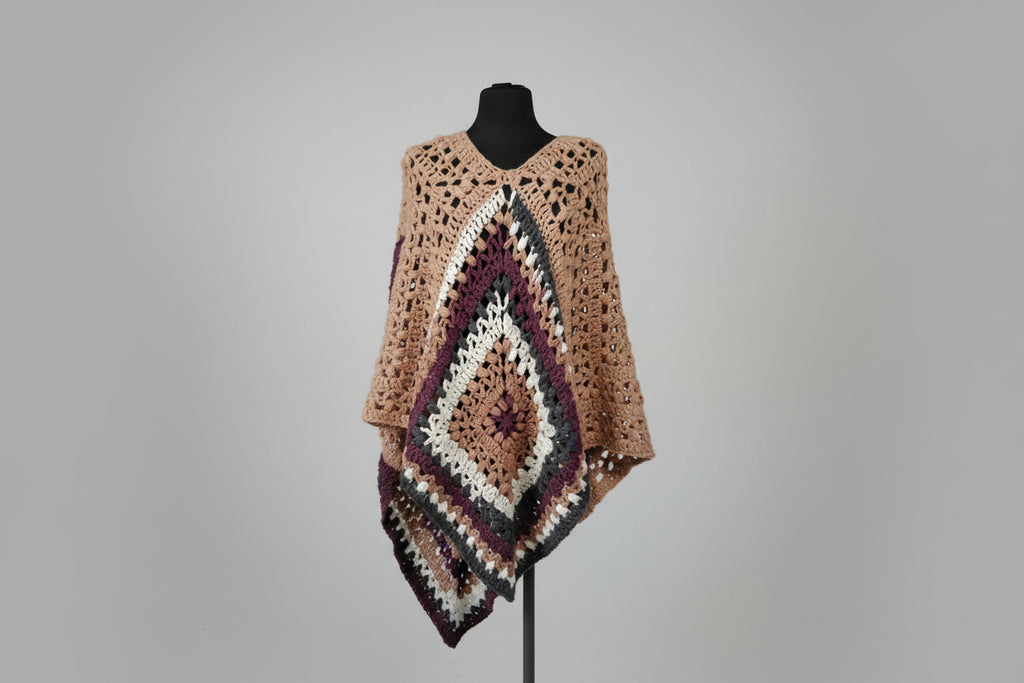 Bohemain poncho Brown