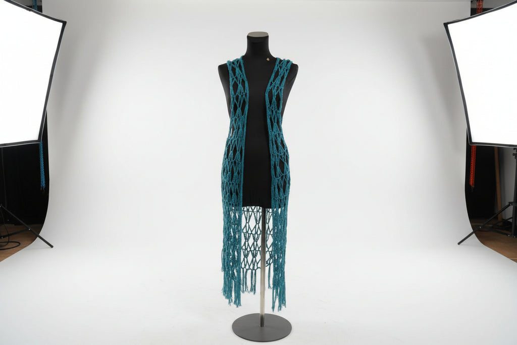 Boho Drifter vest  Teal