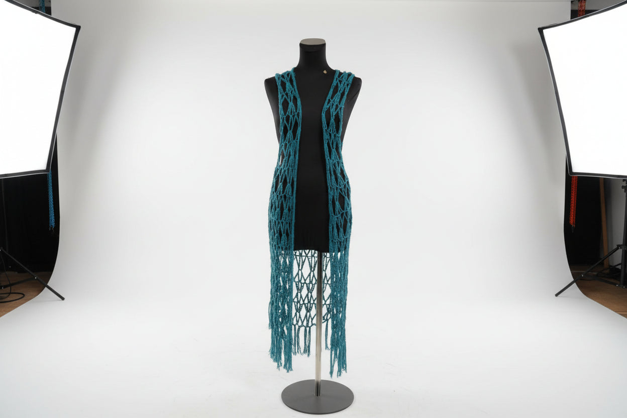 Boho Drifter vest  Teal