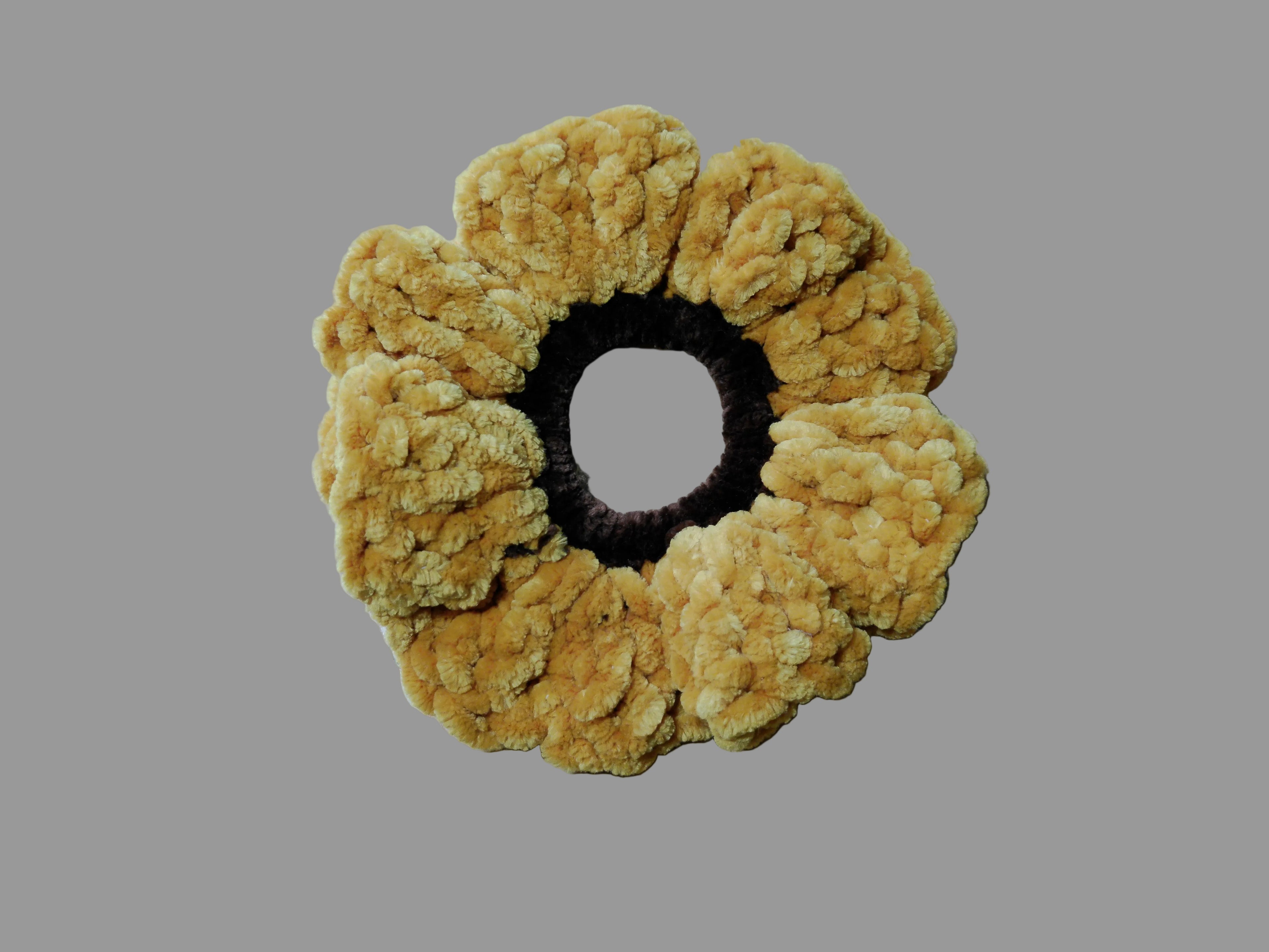 sunflower  velvet Scrunchie