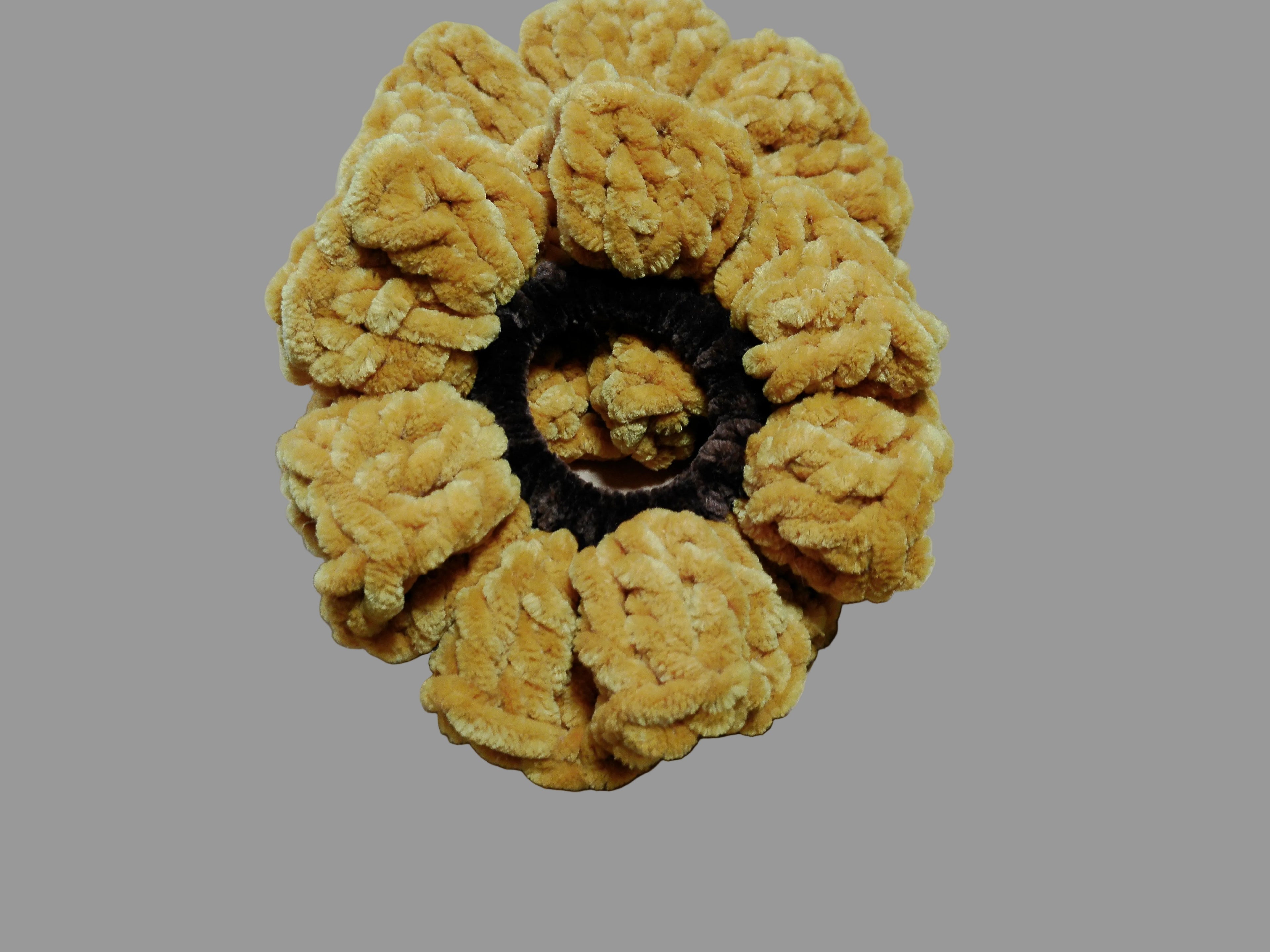 sunflower  velvet Scrunchie