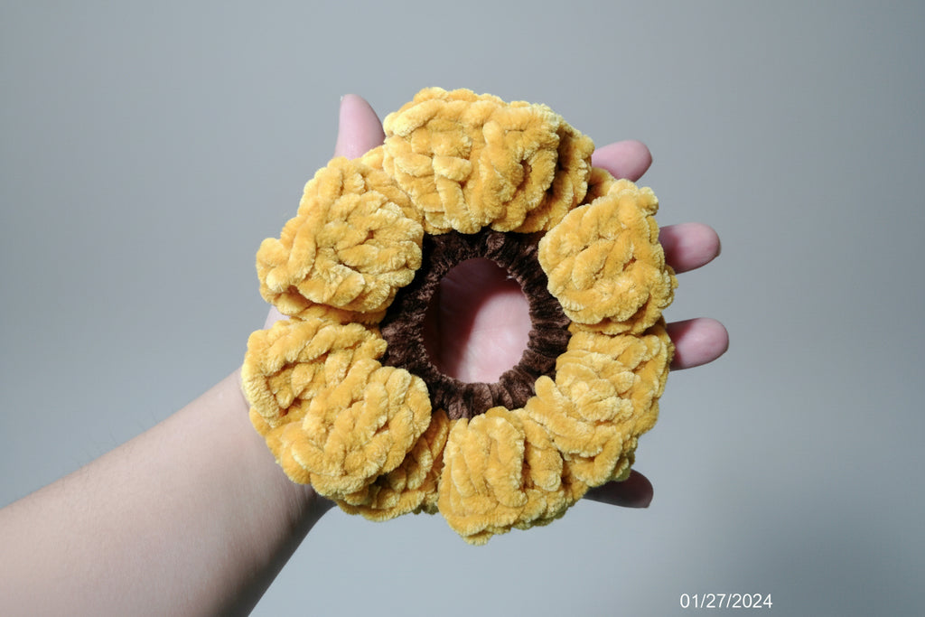 sunflower  velvet Scrunchie