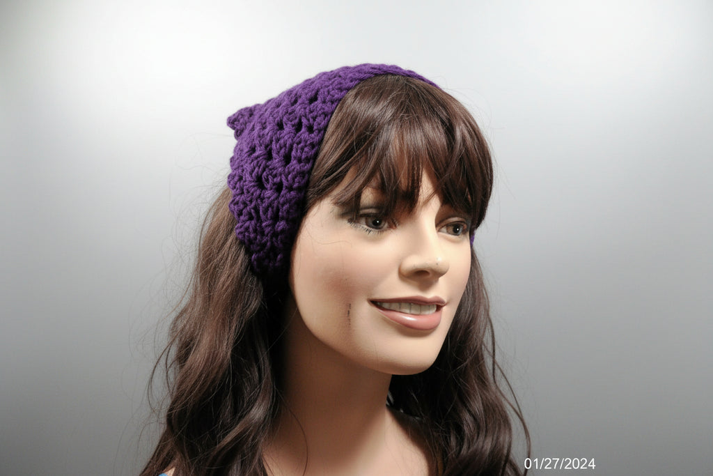 Granny Square Bandana purple