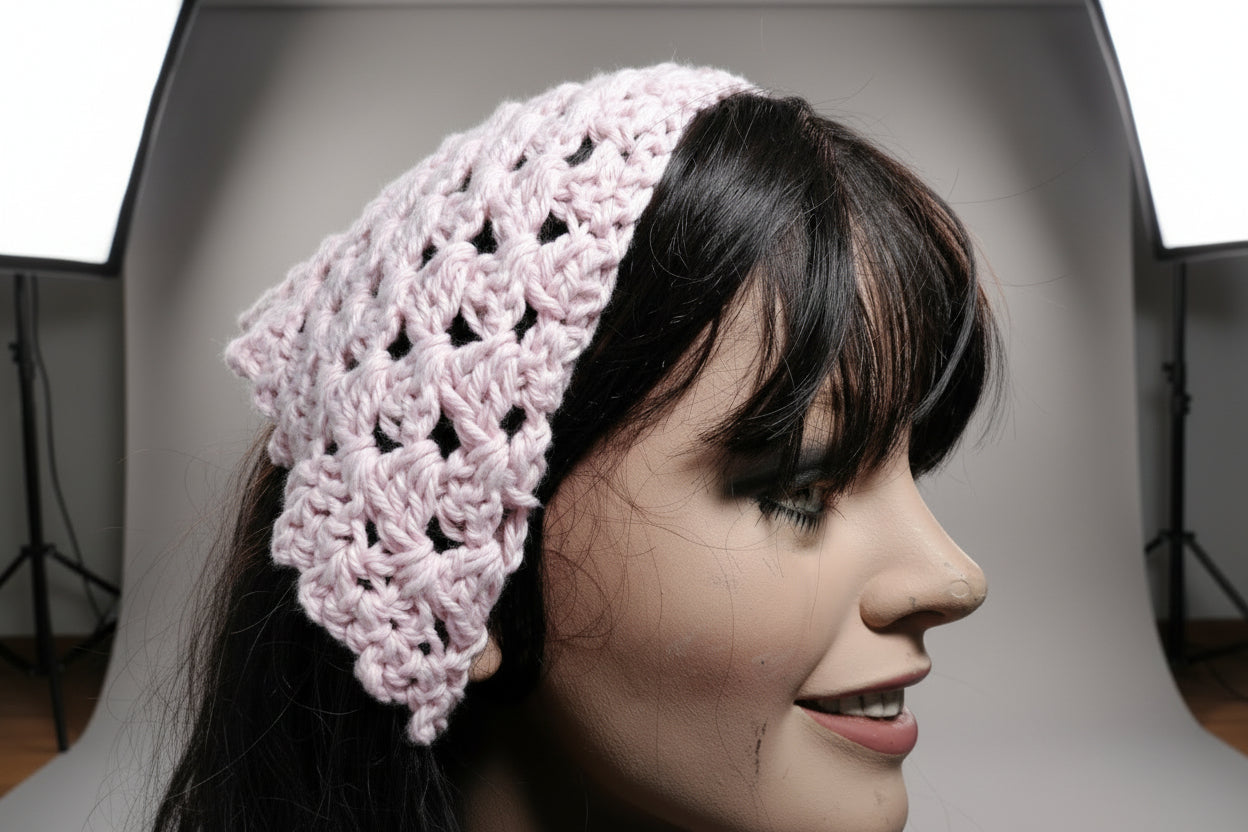 Granny Square Bandana Pink