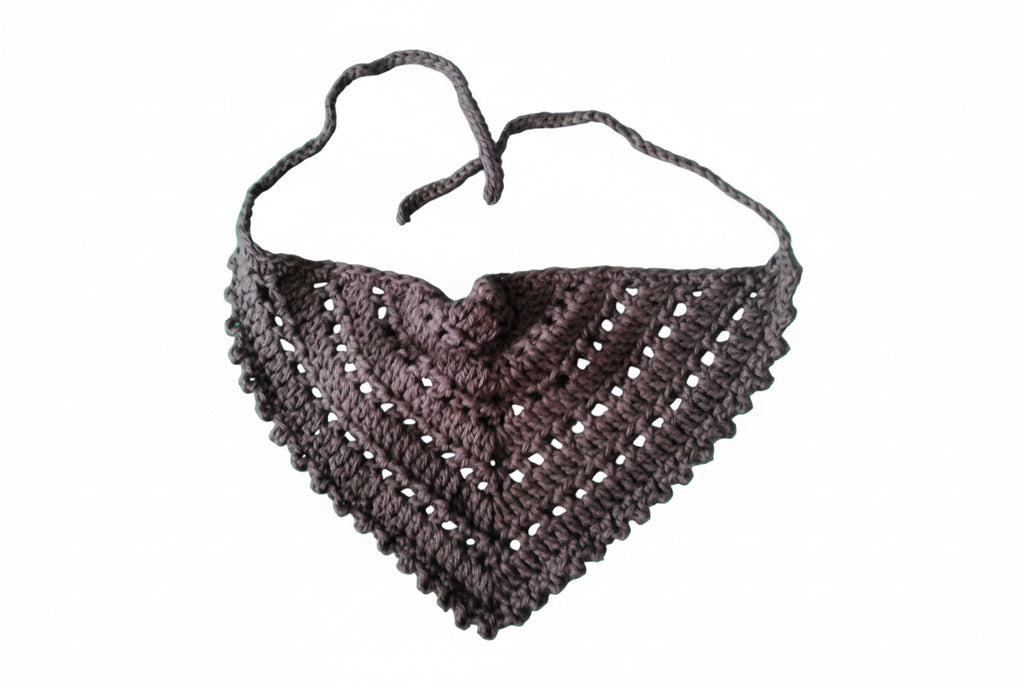 Eyelet Bandana  Grey