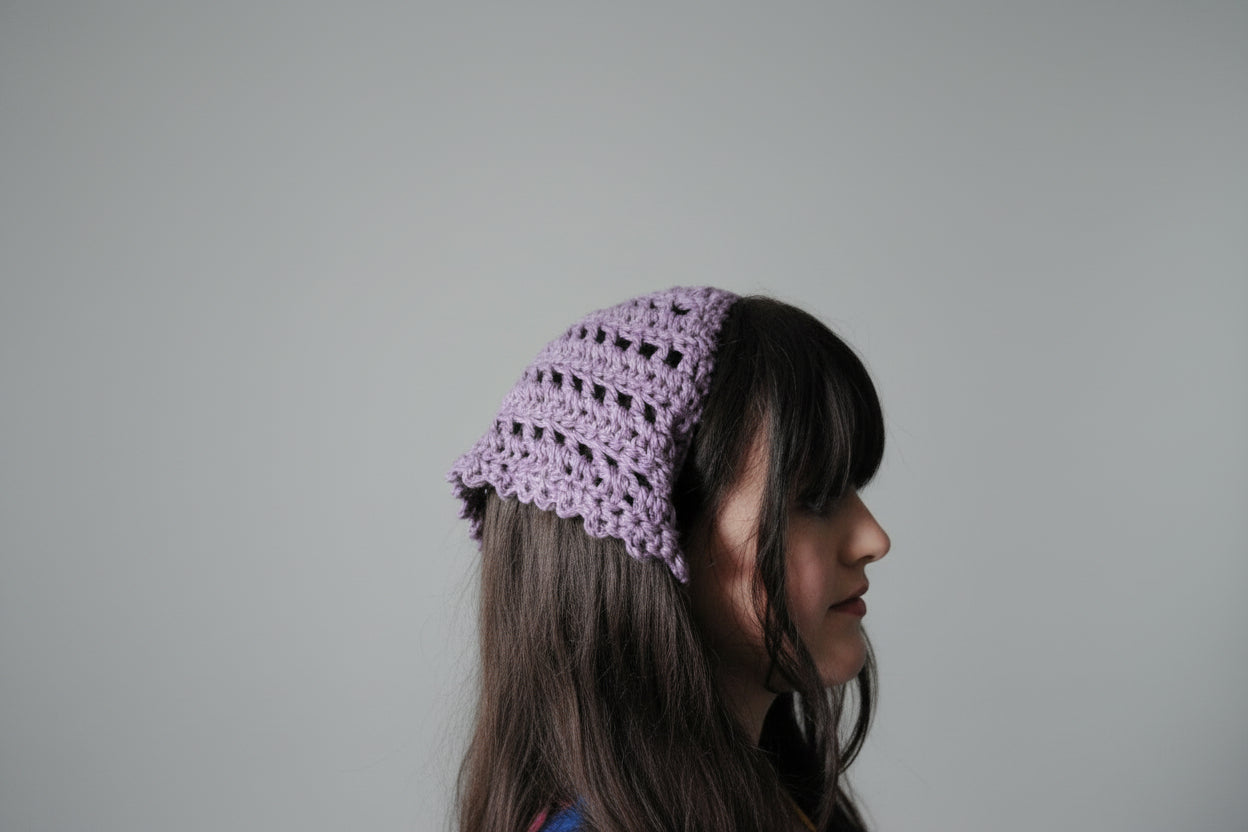 Eyelet Bandana Lavendar