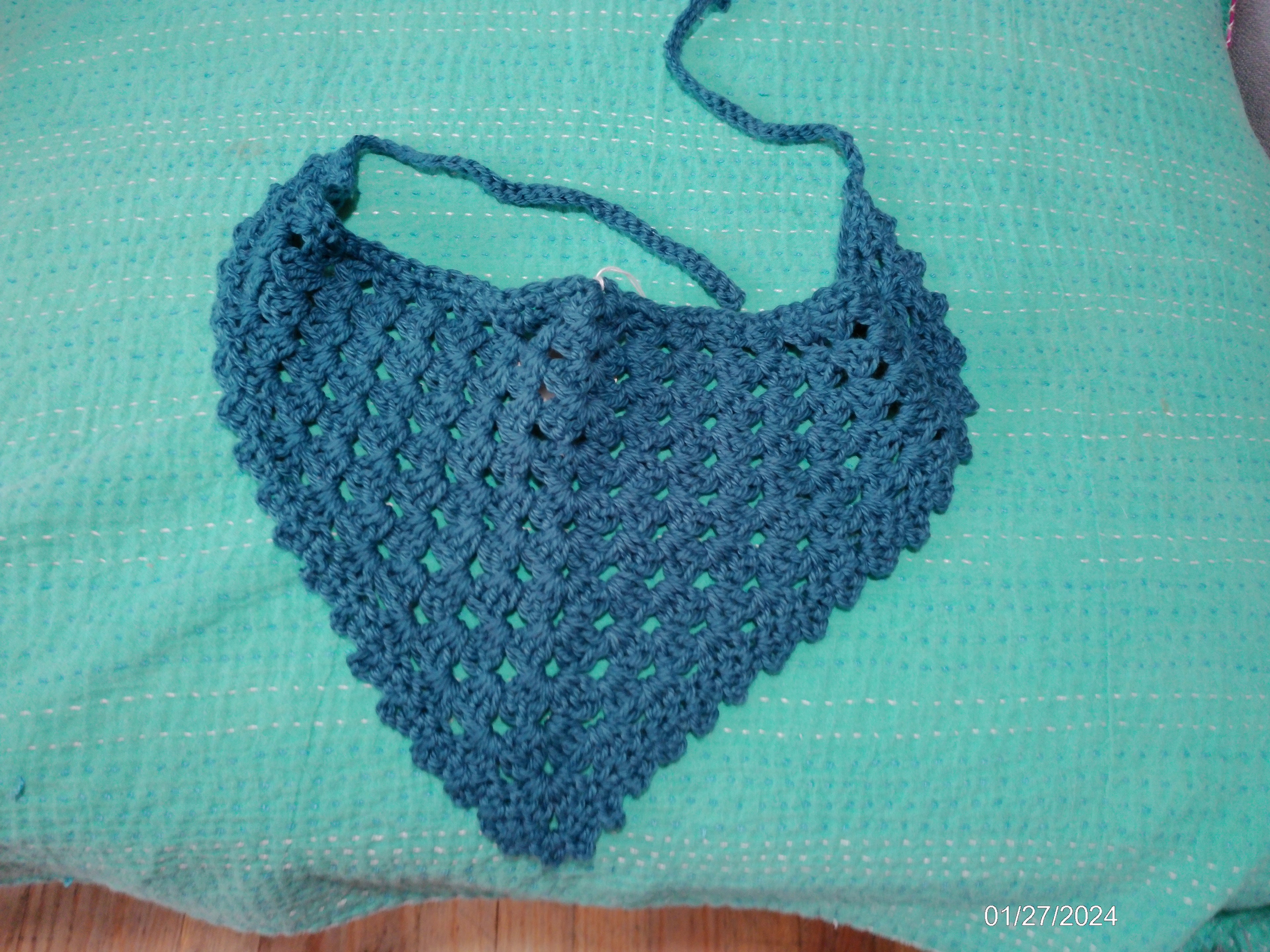 Granny square bandana Teal