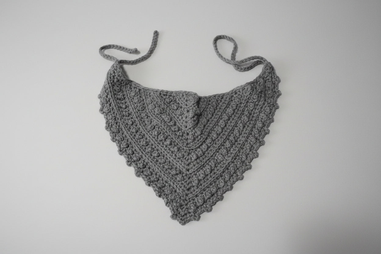 Picot Bandana Gray