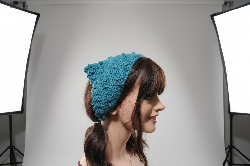 Picot Bandana Teal