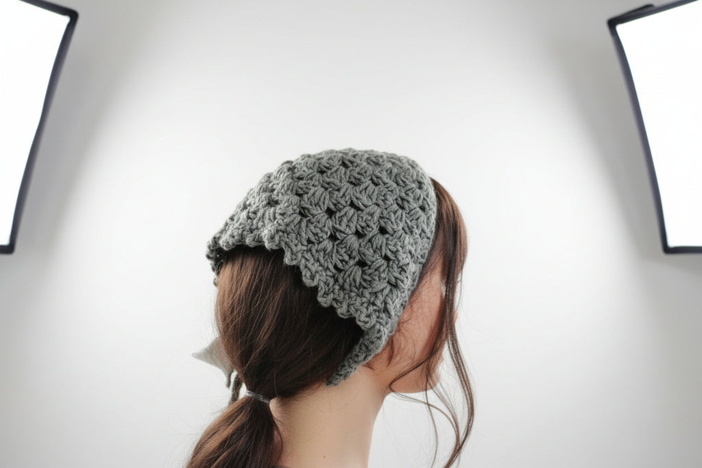 Granny Square Gray w/black