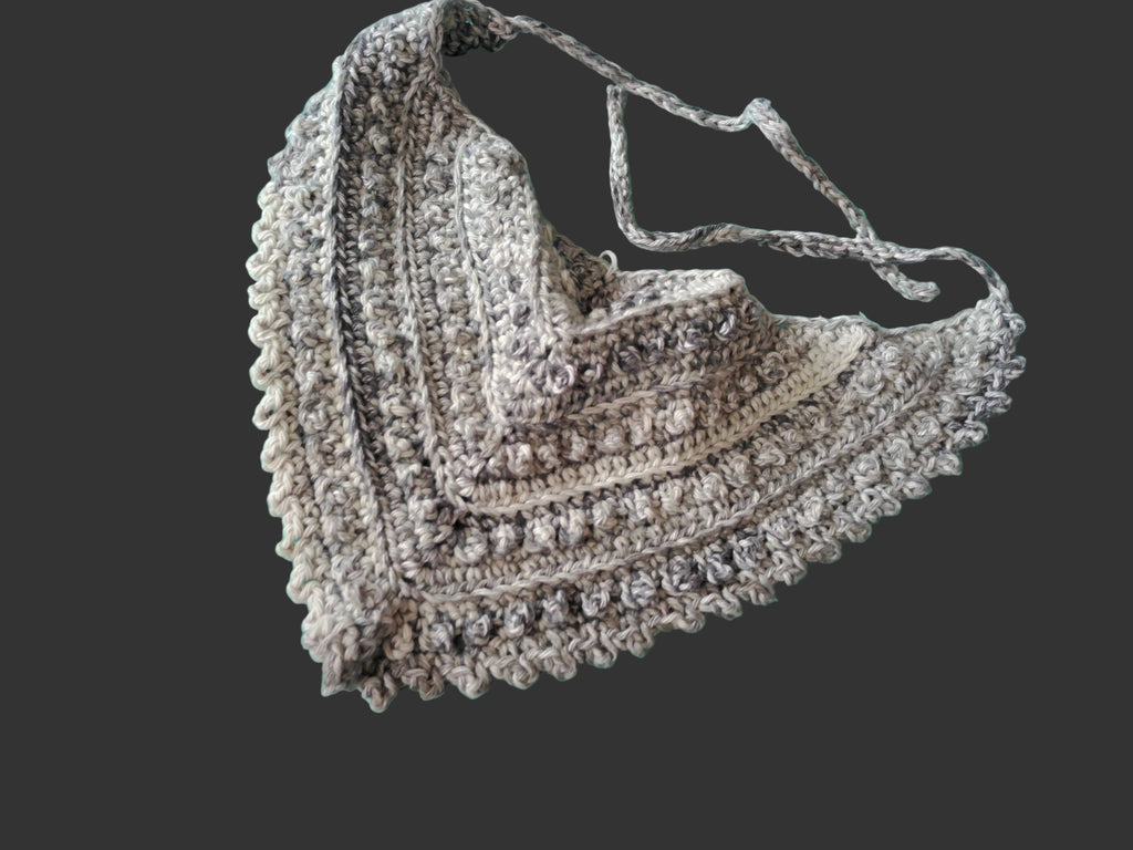 Picot Bandana Gray tons
