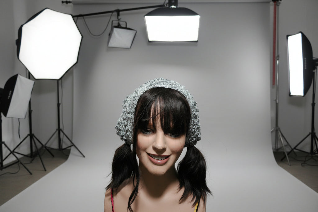 Picot Bandana Gray tons