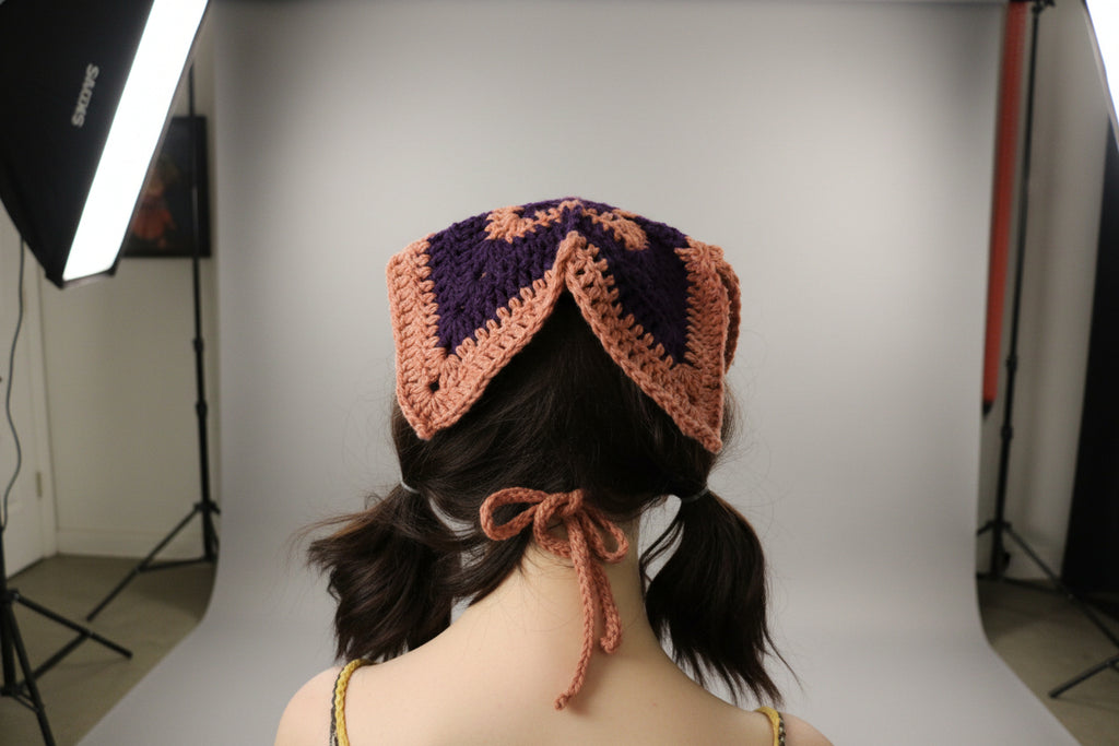 Winged Bandana Purple/Orange