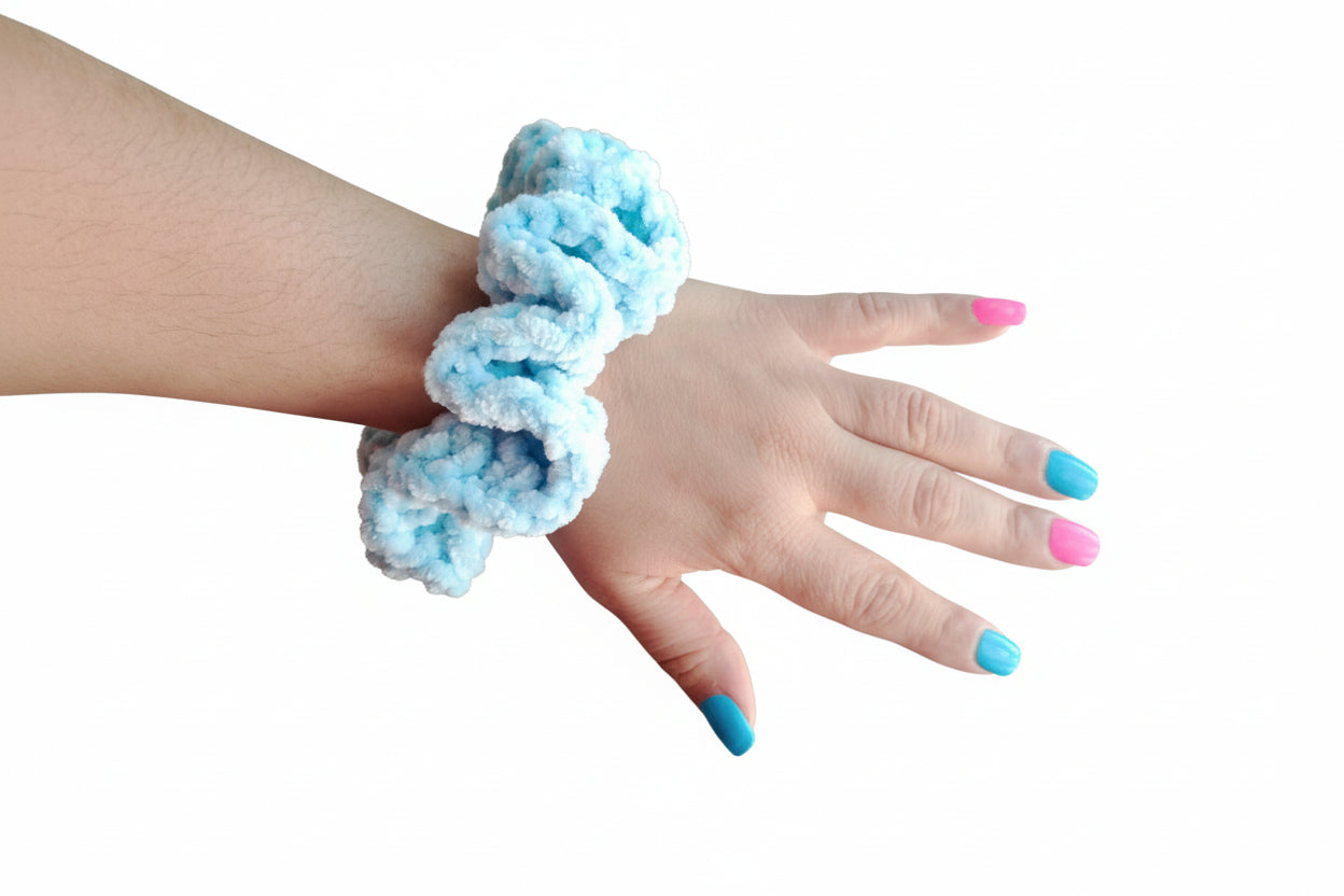 Blue Velvet  Scrunchies