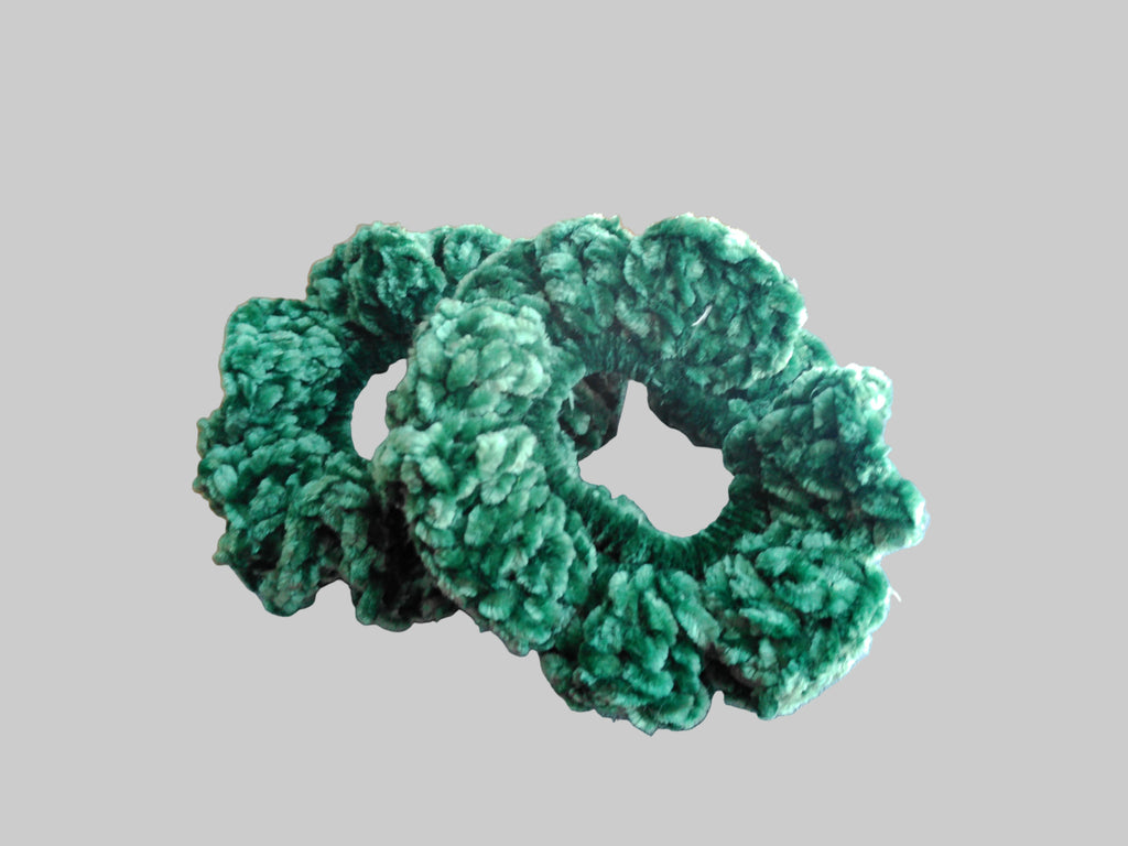 Emerald Velvet  Scrunchie