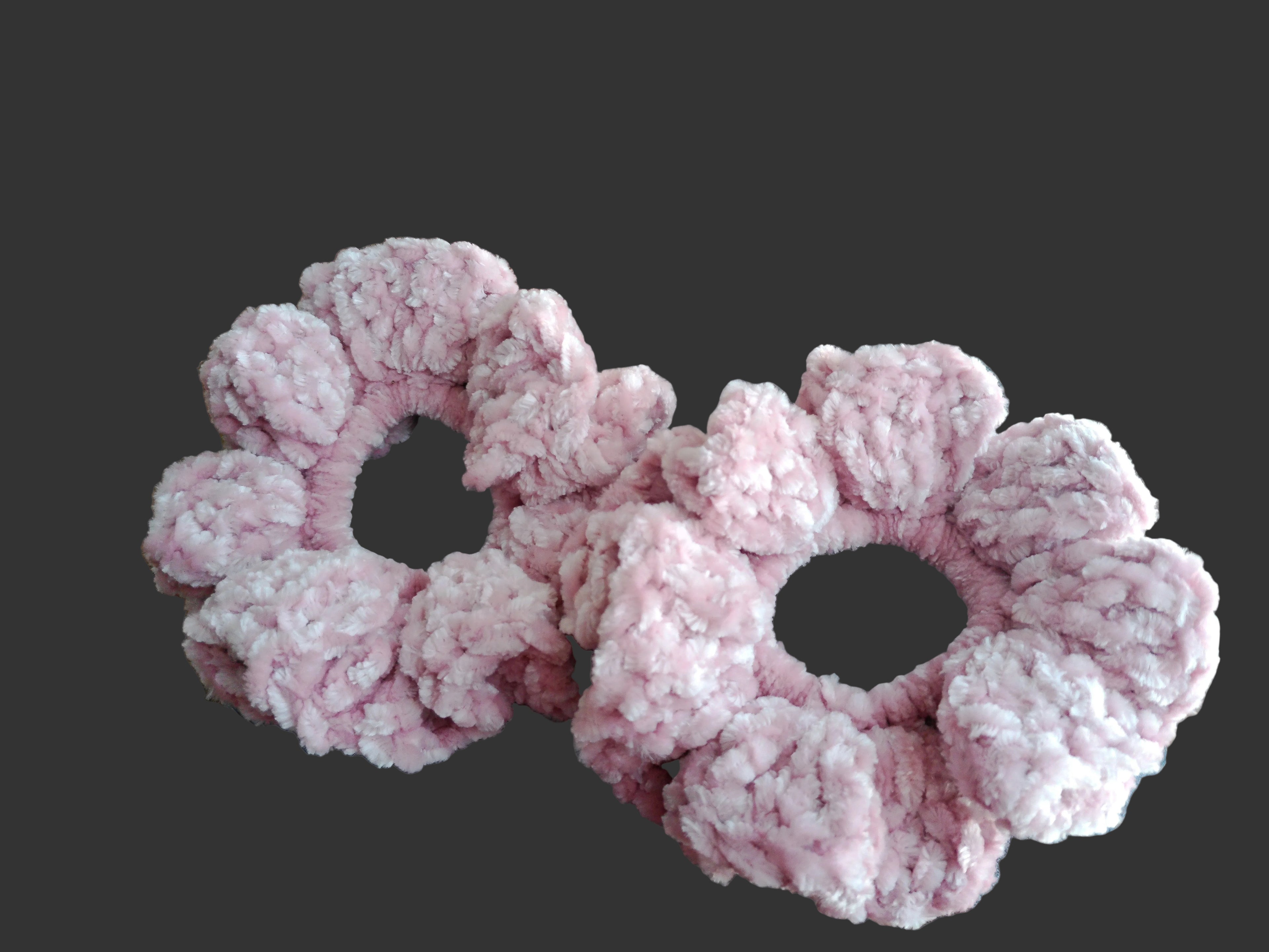 Quiet Pink Velvet Scunchie
