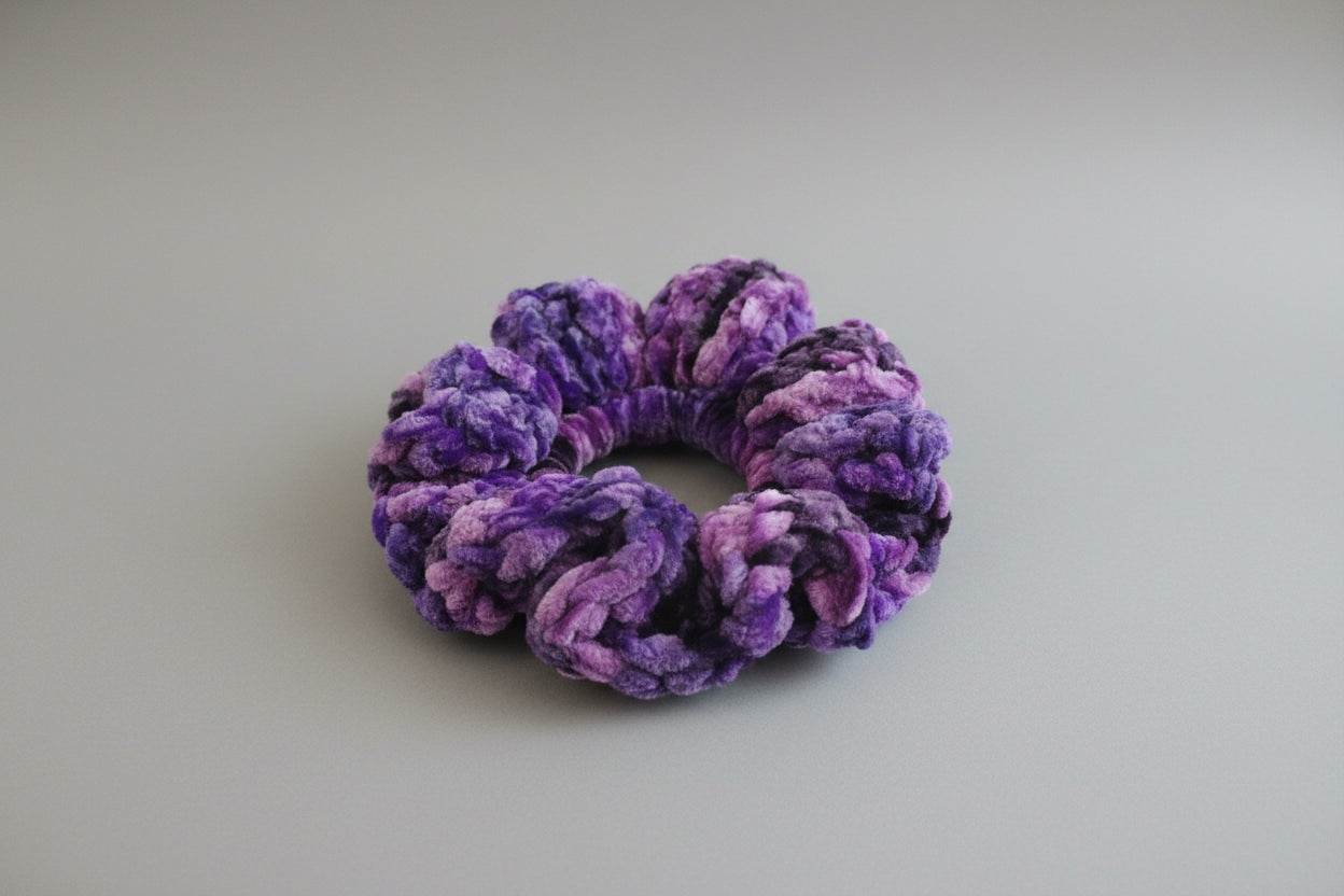 Potent Purple crushed Velvet Scrunchie