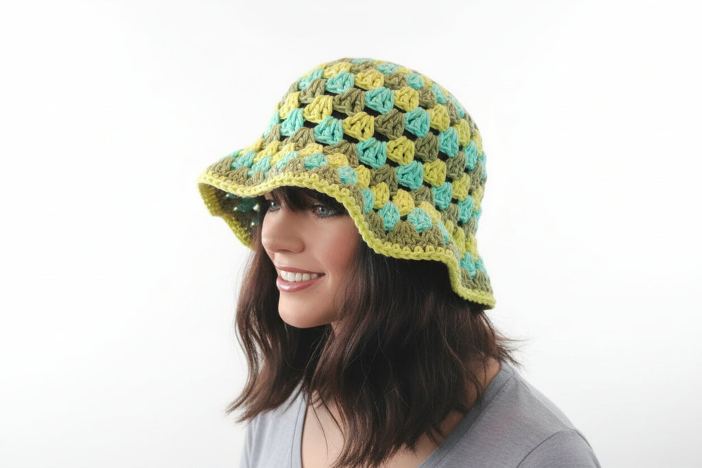 Bucket Hat Yellow and green