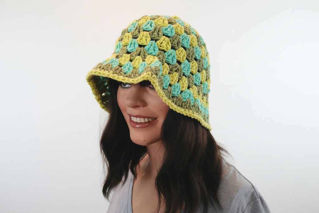 Bucket Hat Yellow and green