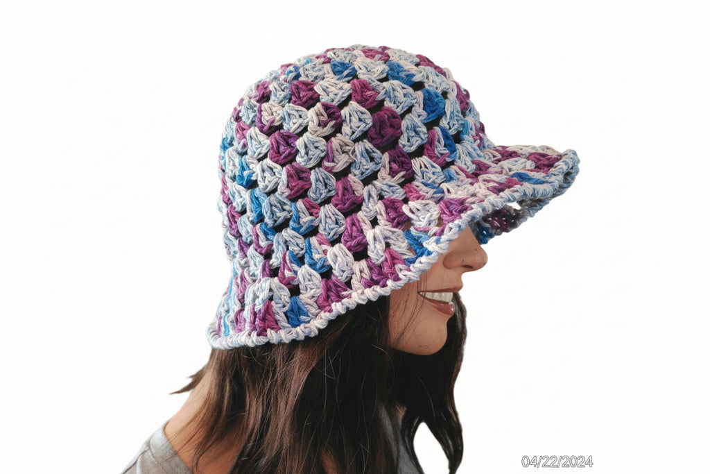 Bucket Hat purple Swirl