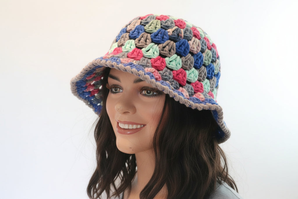 Bucket Hat Mystery Scrap yarn