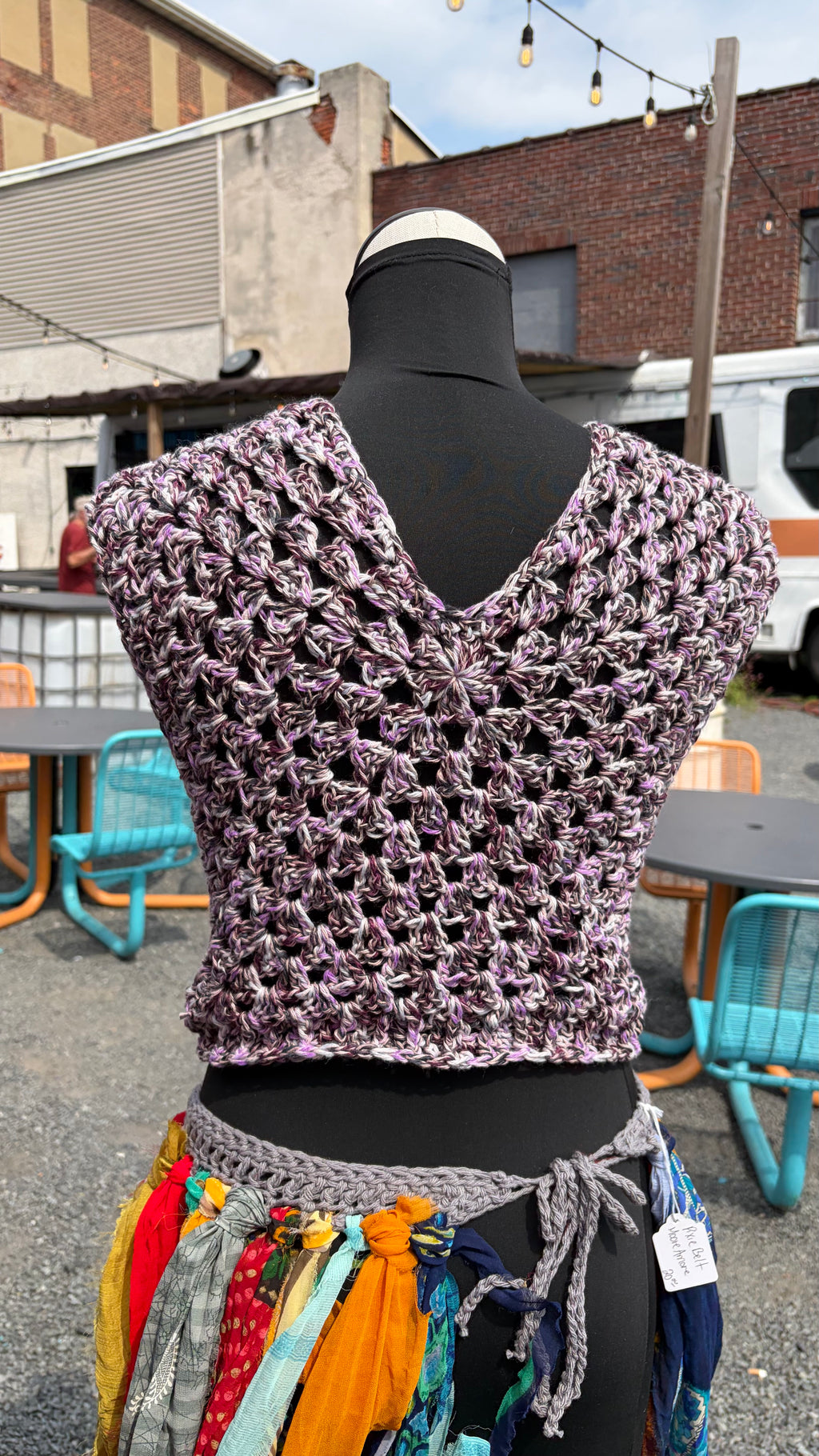 Hexagon cotton Top purple
