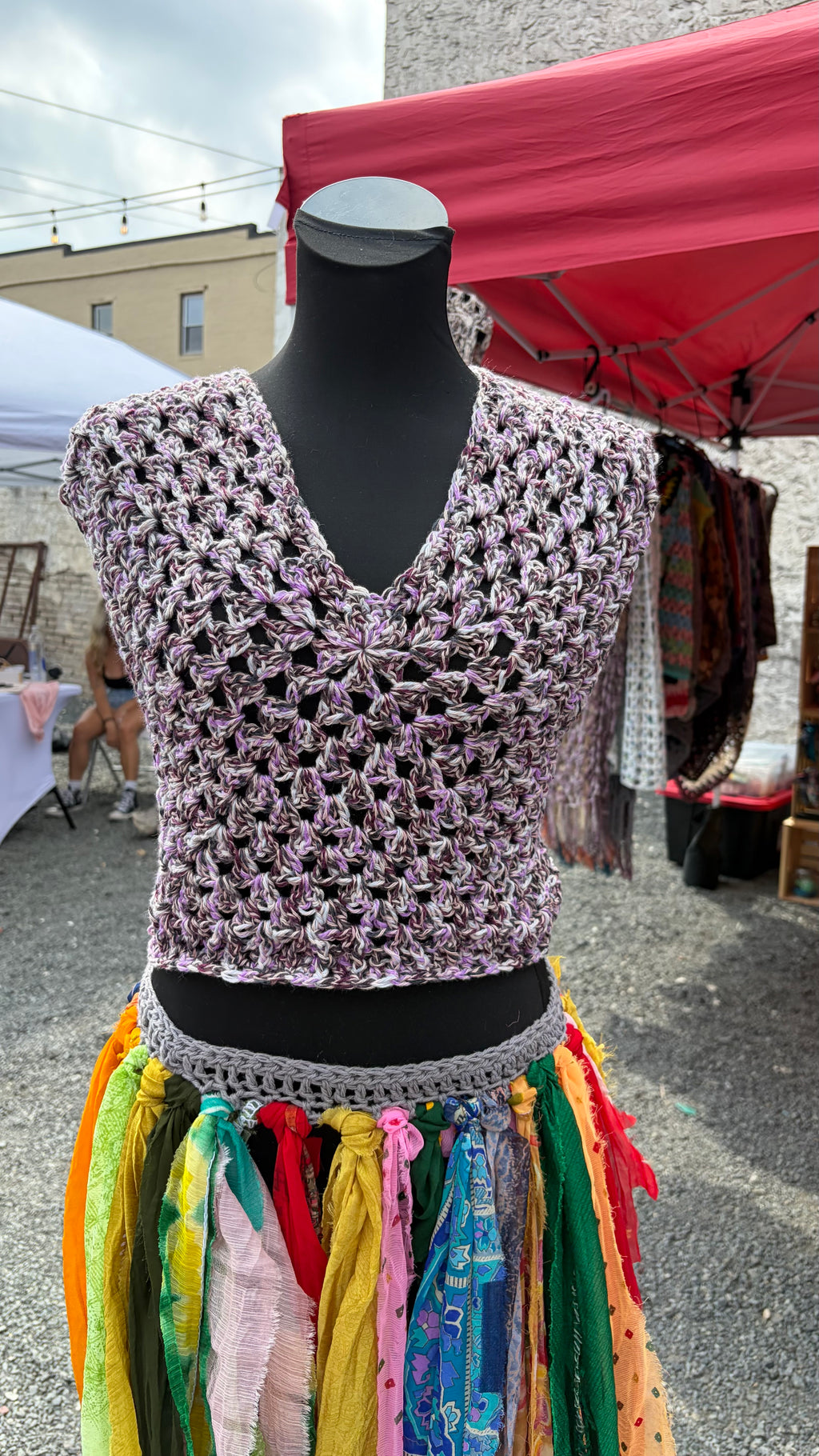 Hexagon cotton Top purple