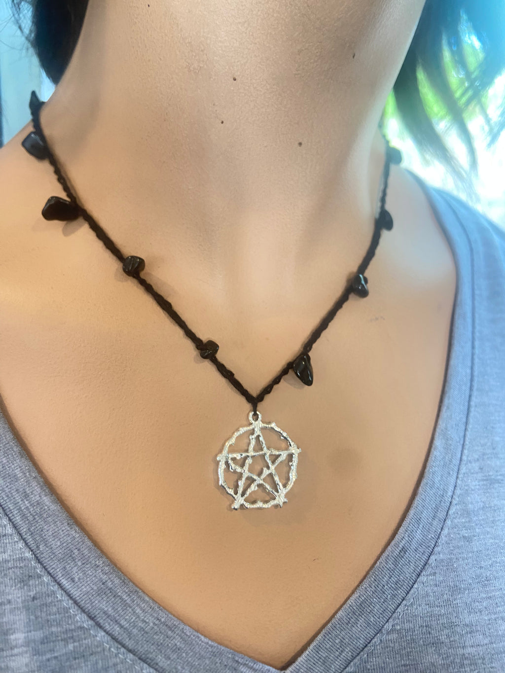 Pentacle w/ black obsidian ￼