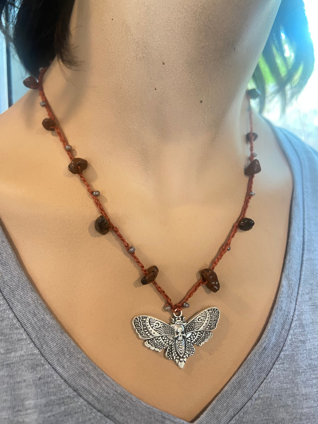 Death's Head Moth W/
Mahogany Obsidian