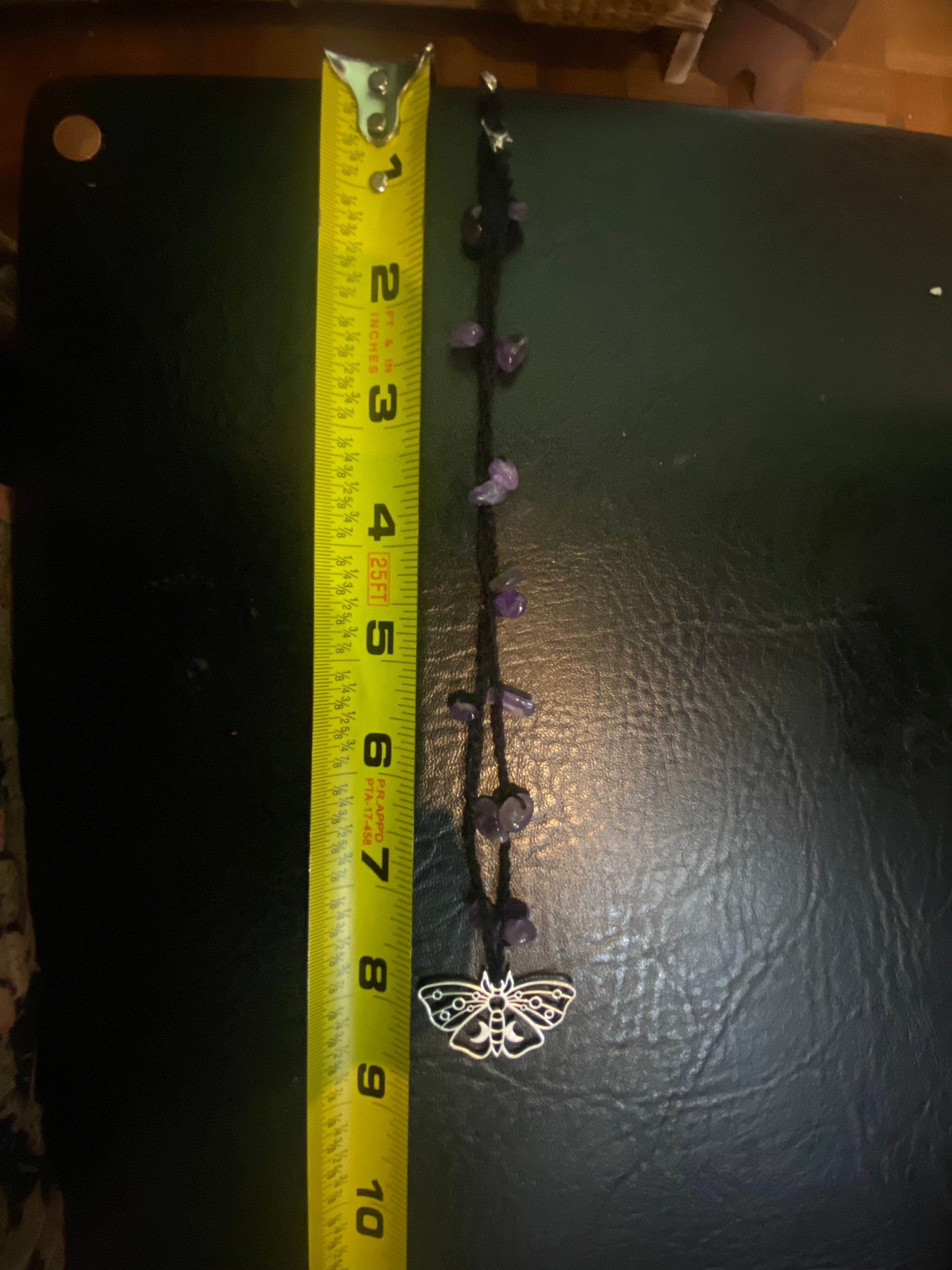 Moon moth necklace w/ Amethyst ￼